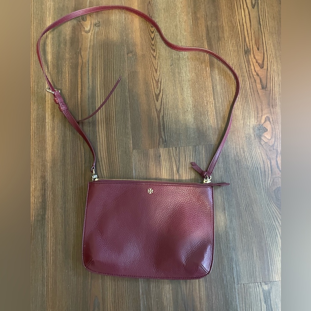 Tory Burch Maroon Adjustable Crossbody bag